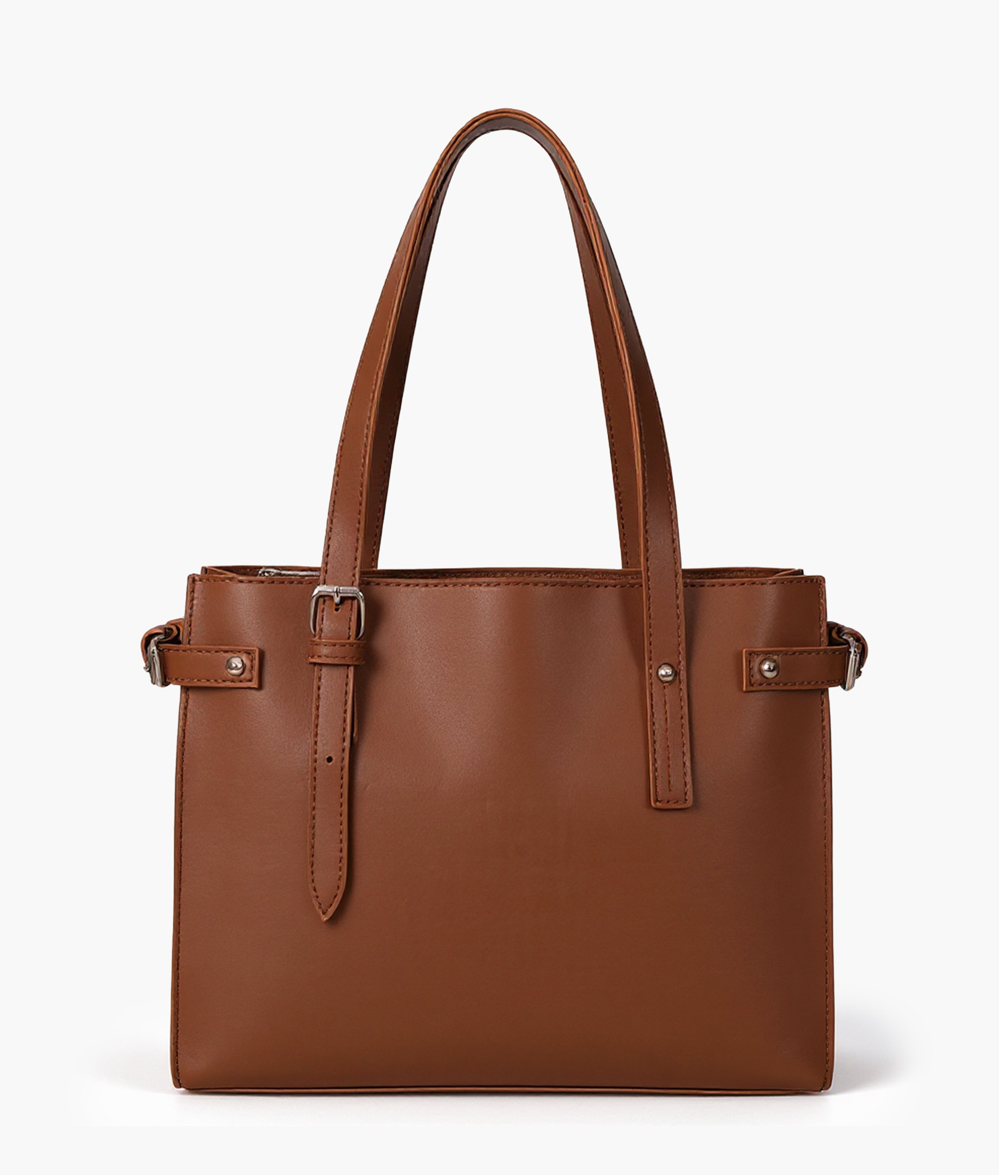 Brown satchel tote bag