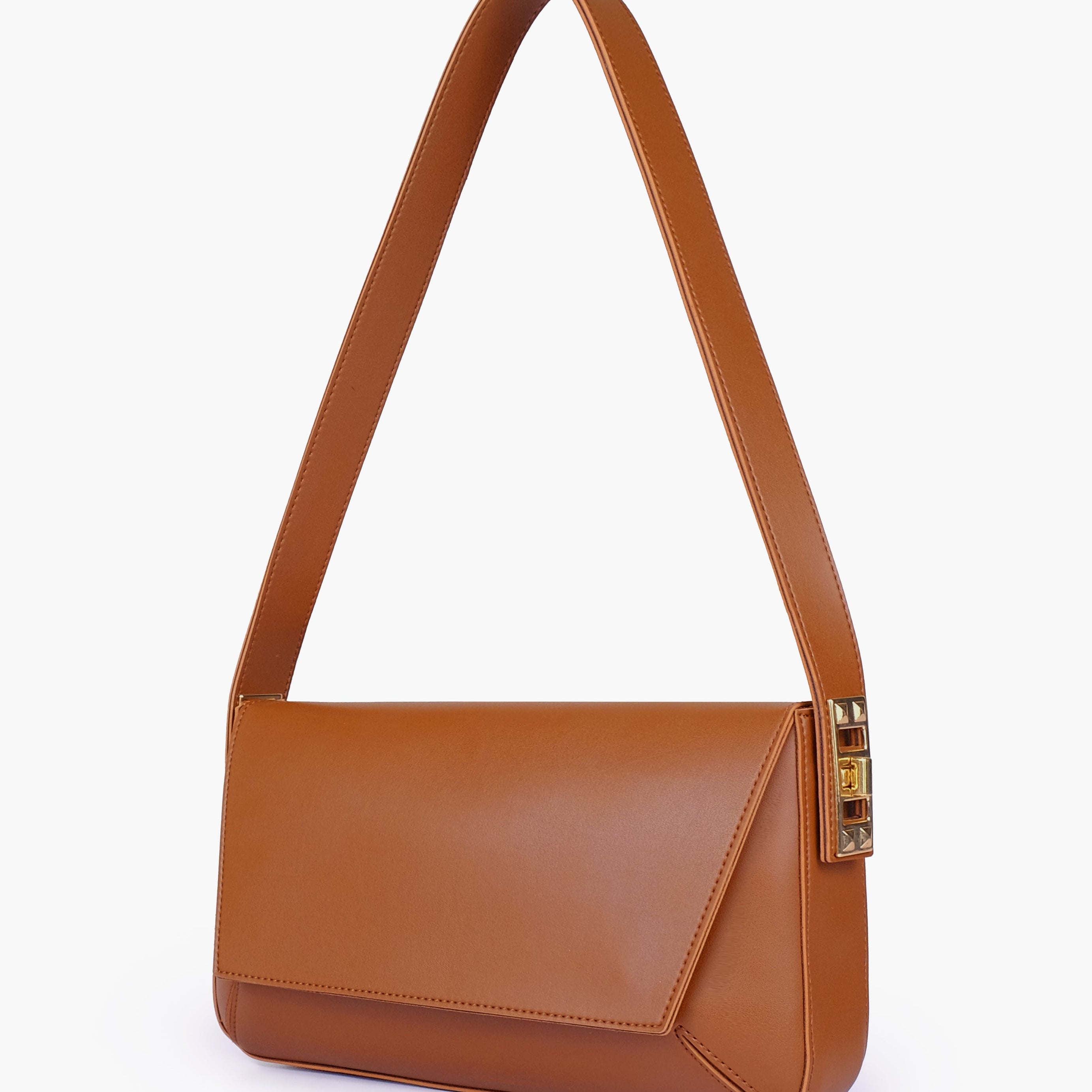 Brown mini flap bag
