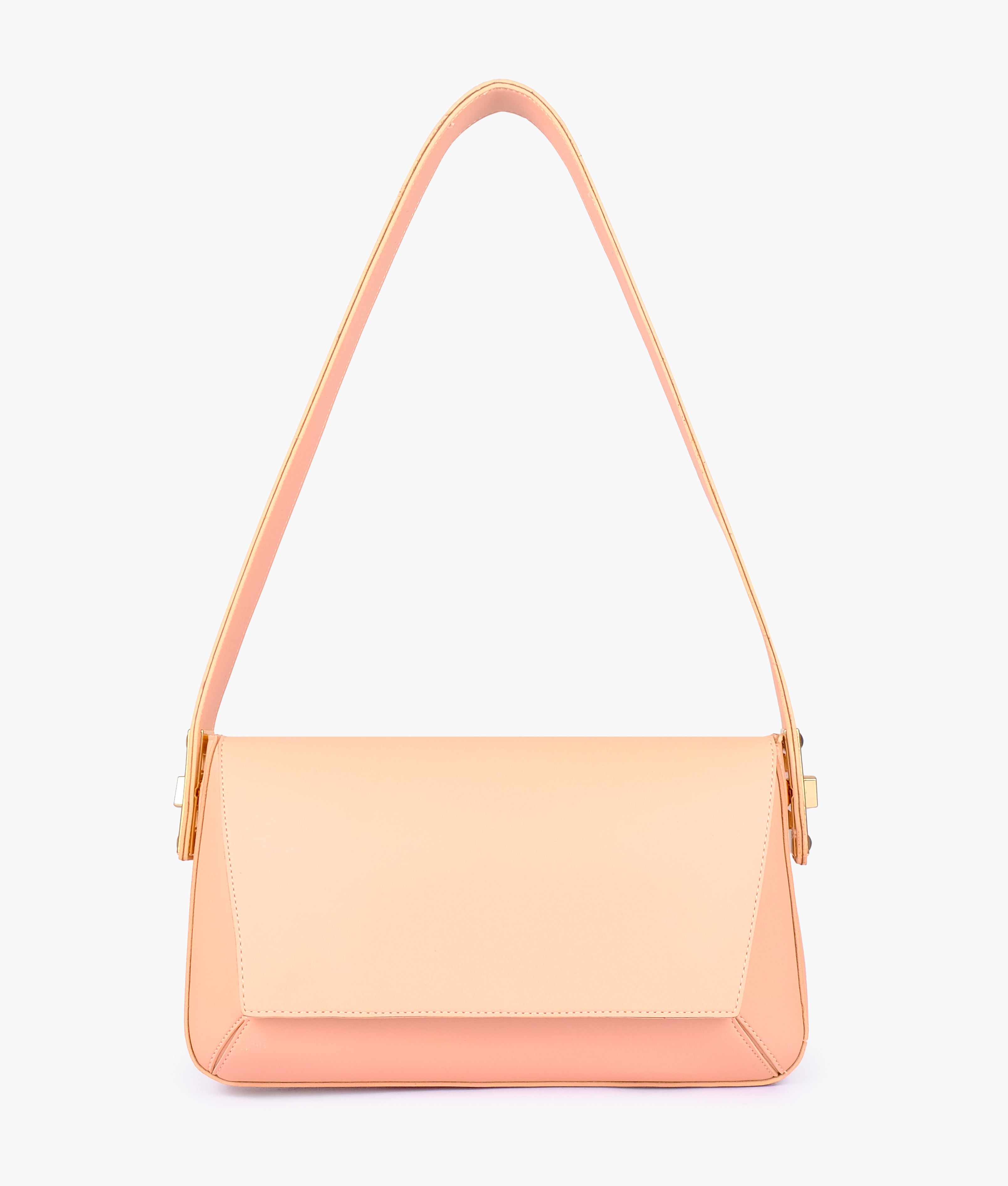 Peach mini flap bag