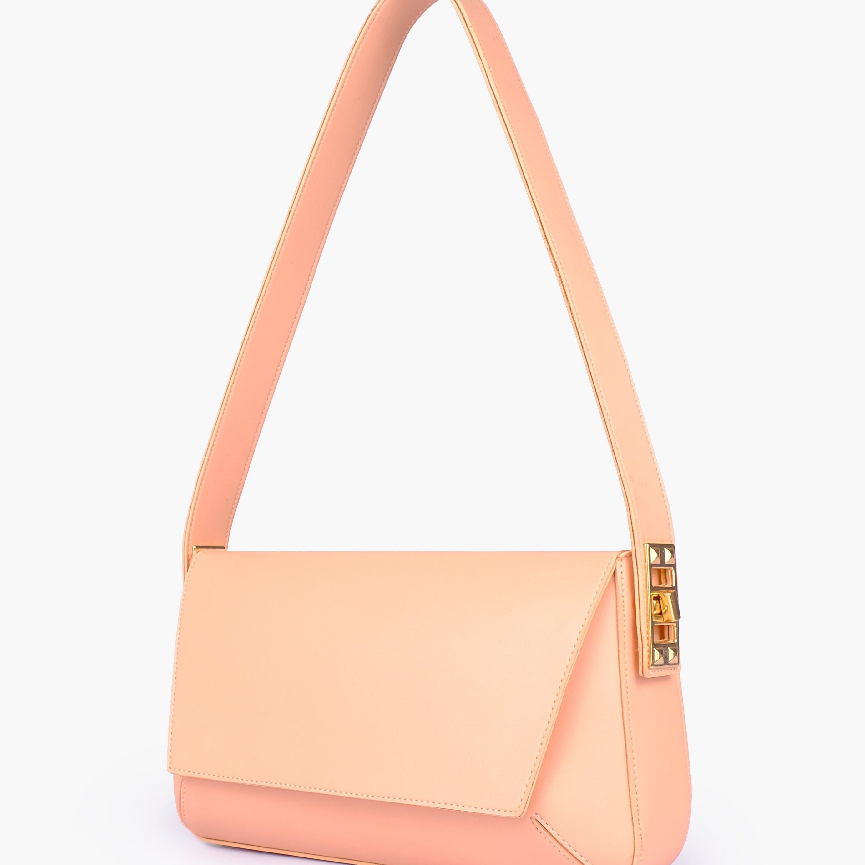 Peach mini flap bag