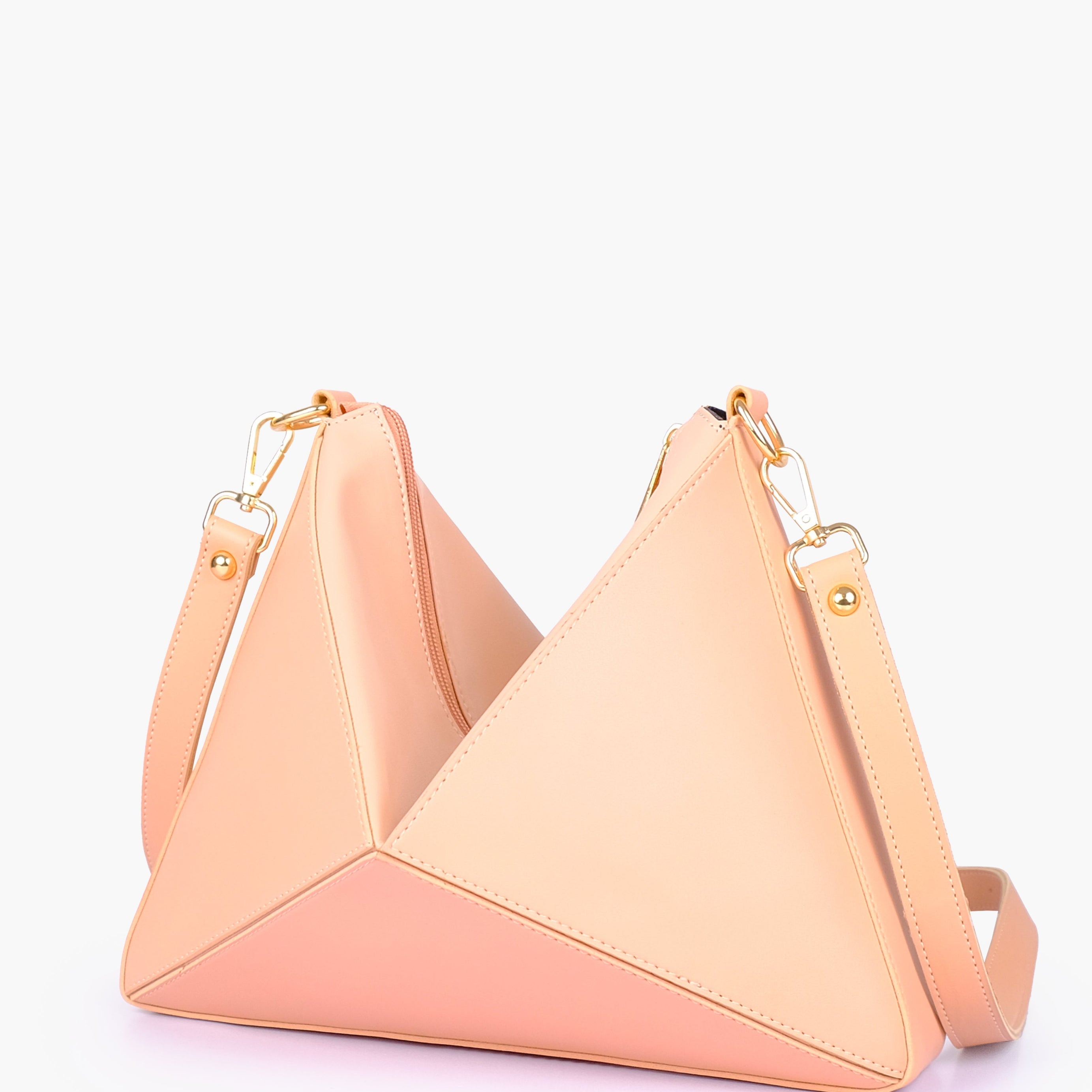 Peach triangle flex bag